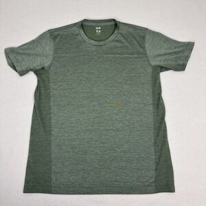 Uniqlo Men's Dry-ex Odor Control Performance Workout T Shirt Green Sz XL